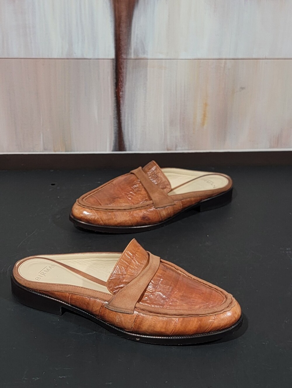 Alexandre Birman Women’s Brown Leather Mules Sz 35 Boho Retro Y2K Surf